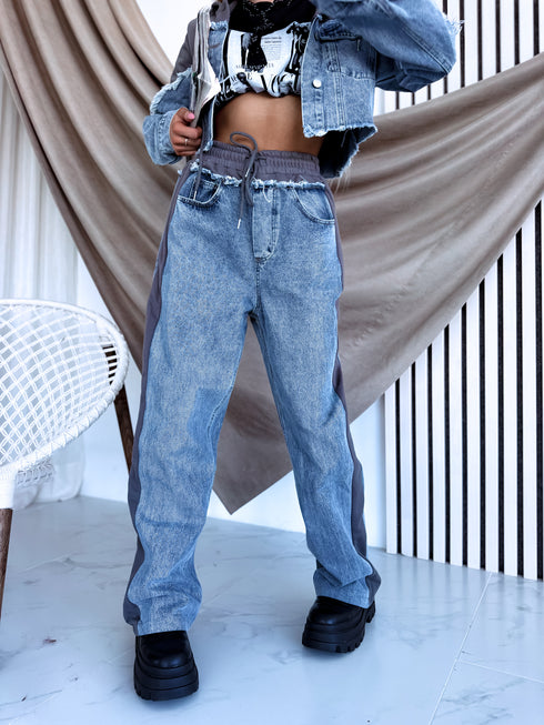 Džinsa komplekts "DENIM DAZE D0050" - zils ar pelēku